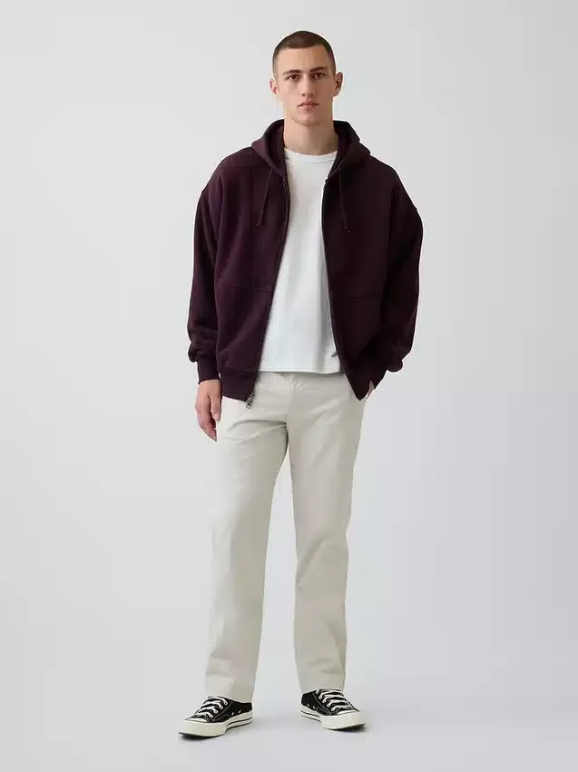 Pantalon kaki droit moderne