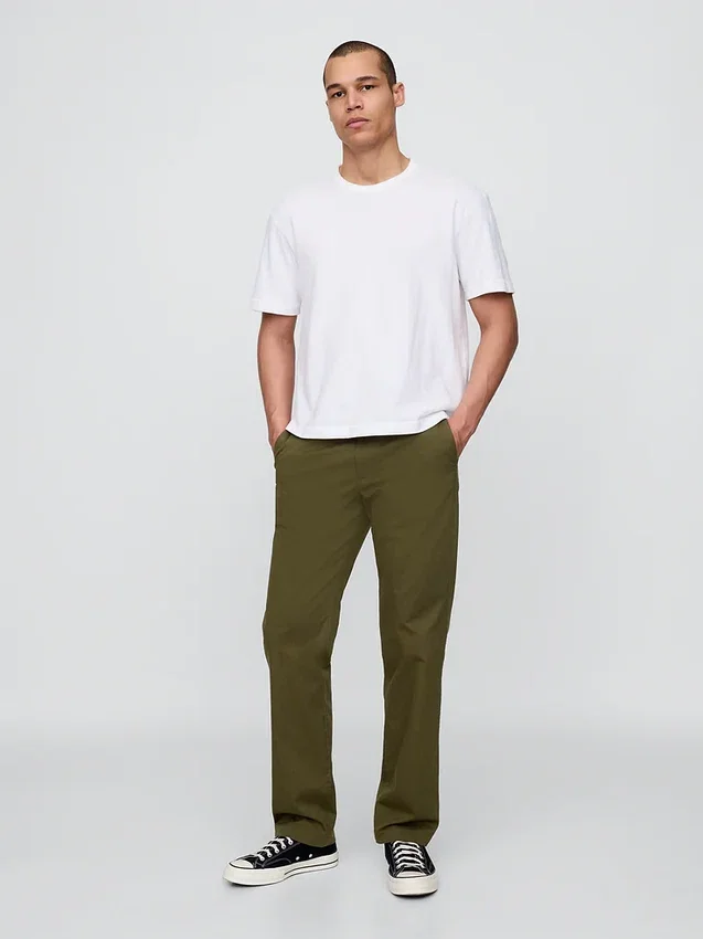 Pantalon kaki droit moderne