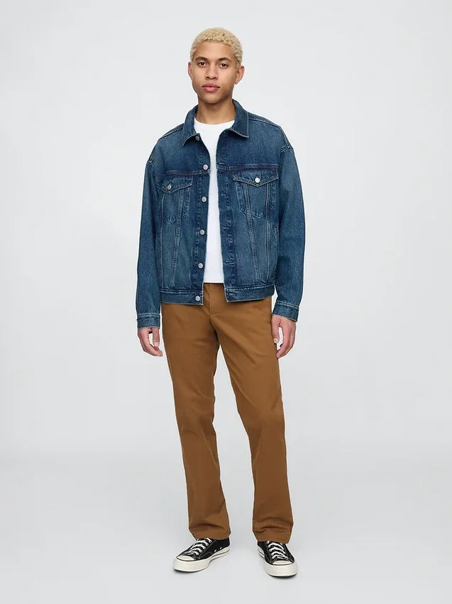 Pantalon kaki droit moderne
