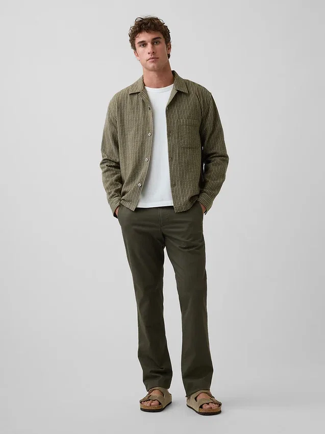 Pantalon kaki droit moderne