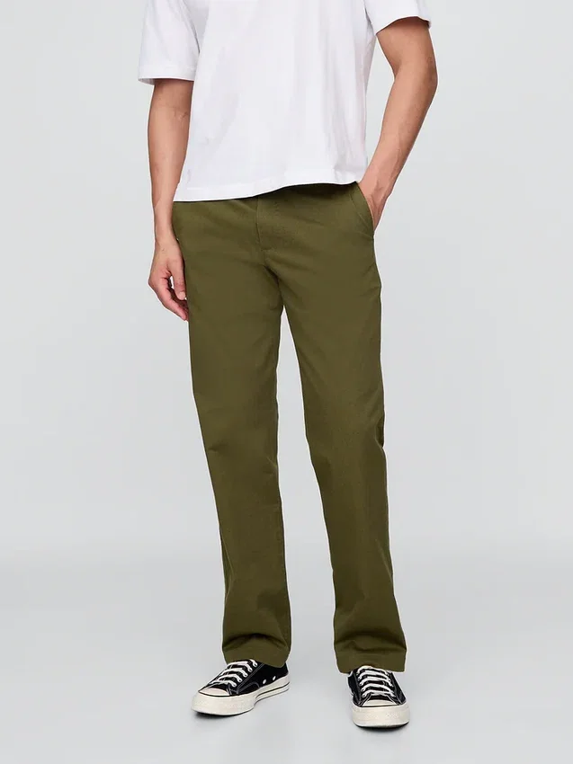 Pantalon kaki droit moderne