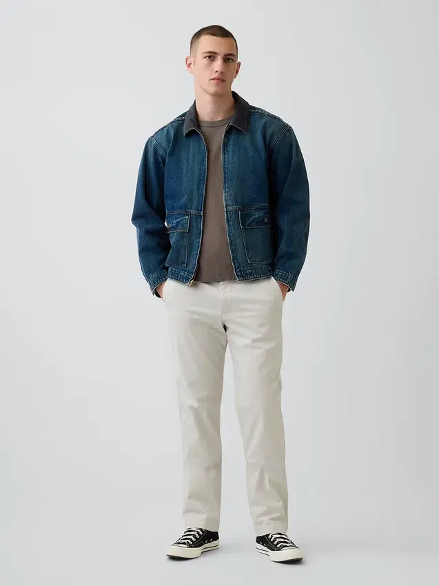 Pantalon kaki droit moderne