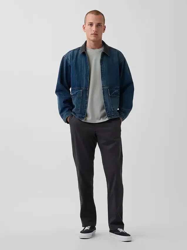 Pantalon kaki droit moderne