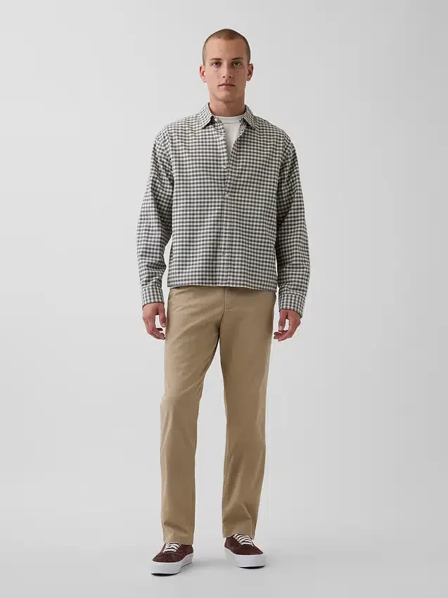 Pantalon kaki droit moderne
