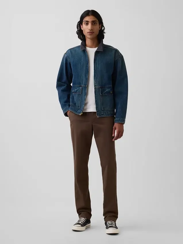 Pantalon kaki droit moderne