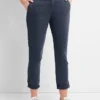 Pantalon kaki « Girlfriend » à rayures en sergé