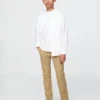 Pantalon kaki stretch coupe droite pour enfants