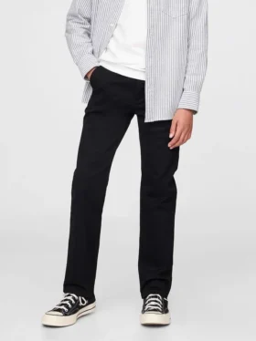 Pantalon kaki stretch coupe droite pour enfants