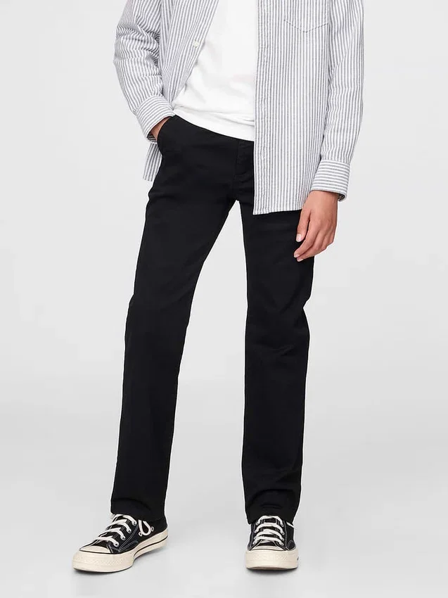 Pantalon kaki stretch coupe droite pour enfants