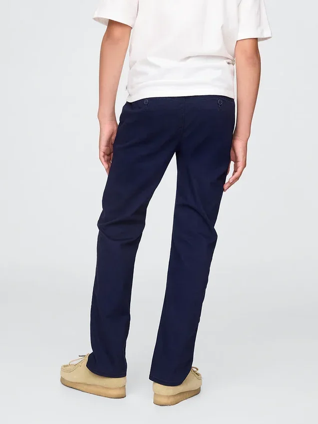 Pantalon kaki stretch coupe droite pour enfants