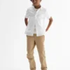 Pantalon kaki stretch coupe droite pour enfants