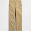 Pantalon kaki stretch coupe droite pour enfants