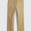 Pantalon kaki stretch coupe droite pour enfants