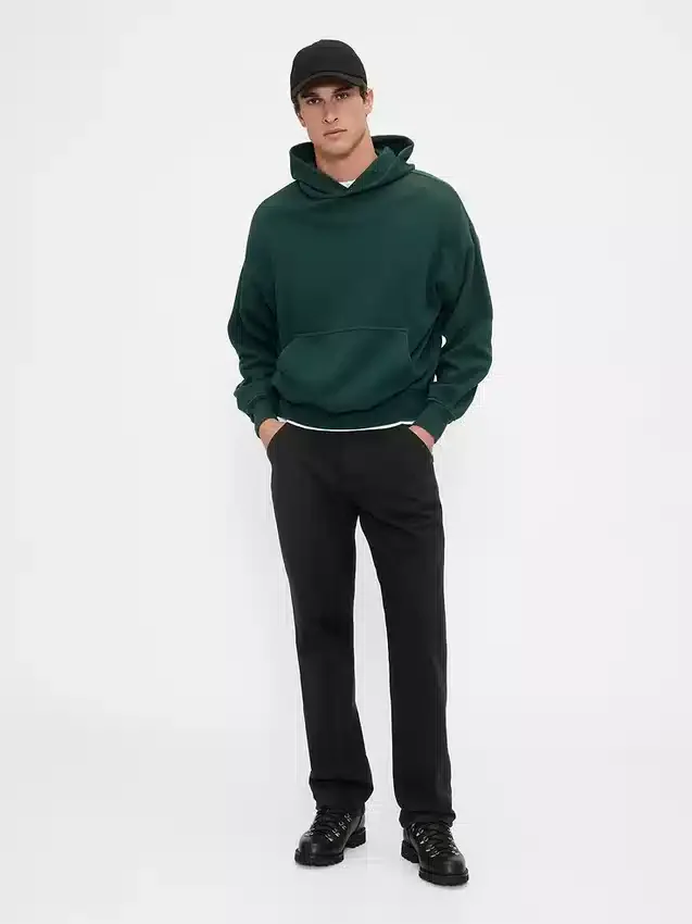 Pantalon kaki utilitaire droit et décontracté