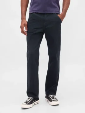 Pantalon kaki utilitaire droit et décontracté