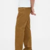Pantalon kaki utilitaire droit et décontracté