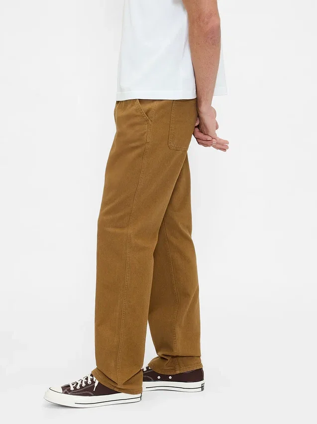 Pantalon kaki utilitaire droit et décontracté