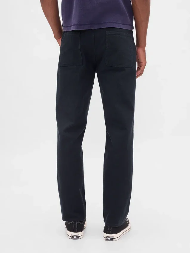 Pantalon kaki utilitaire droit et décontracté