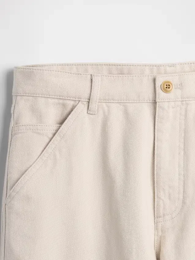 Pantalon kaki utilitaire droit et décontracté