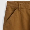 Pantalon kaki utilitaire droit et décontracté