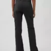 Pantalon kaki évasé ajusté à taille basse