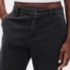 Pantalon kaki évasé à taille basse et coupe décontractée
