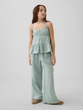Pantalon large en gaze de coton pour enfants