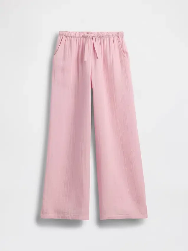 Pantalon large en gaze de coton pour enfants