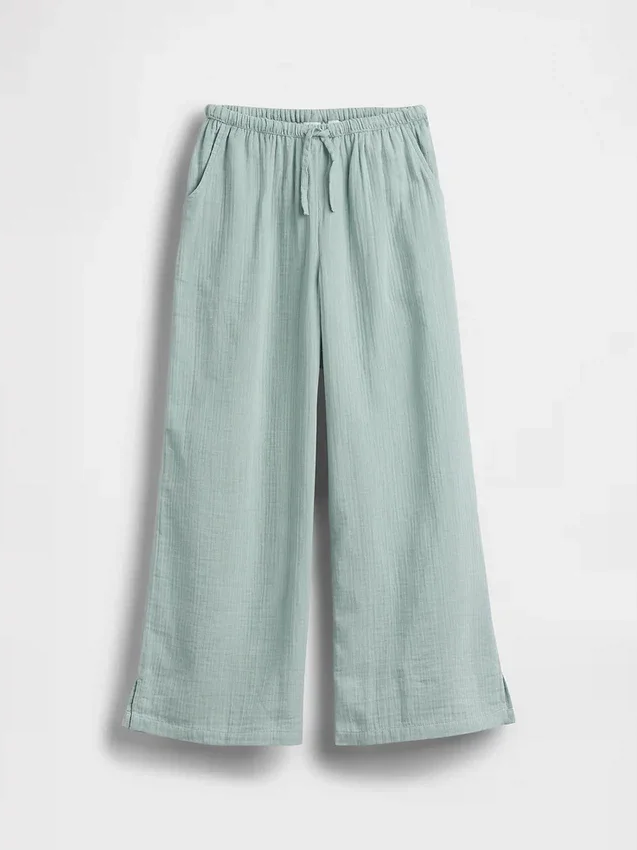 Pantalon large en gaze de coton pour enfants