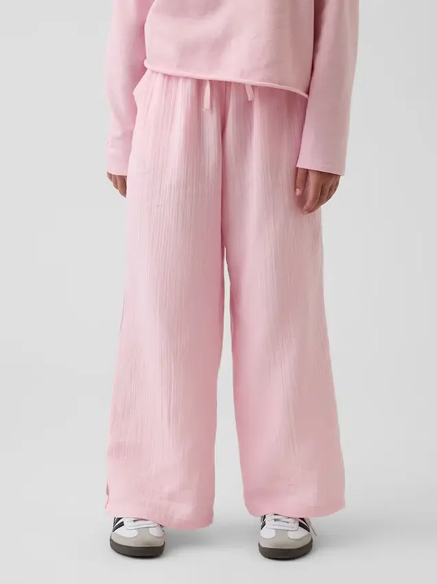 Pantalon large en gaze de coton pour enfants
