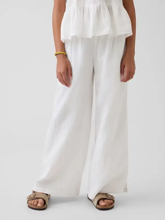 Pantalon large en gaze de coton pour enfants