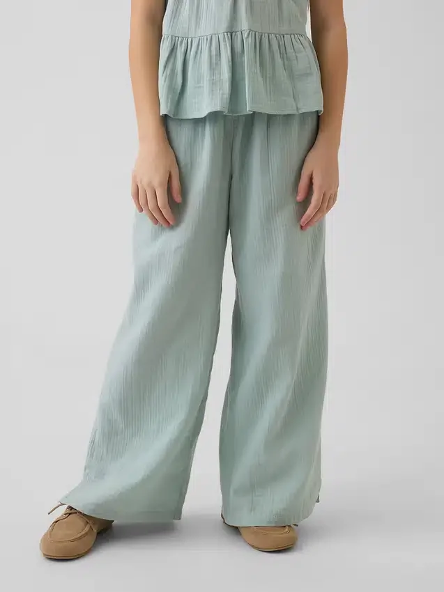 Pantalon large en gaze de coton pour enfants