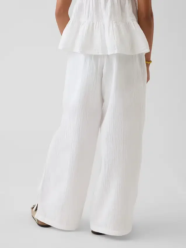Pantalon large en gaze de coton pour enfants