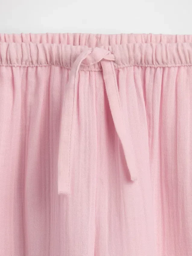 Pantalon large en gaze de coton pour enfants