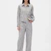 Pantalon large en lin et coton