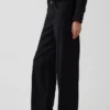 Pantalon large en lin et coton