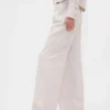 Pantalon large en lin et coton
