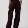 Pantalon large en lin et coton