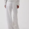 Pantalon large en lin et coton