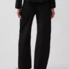 Pantalon large en lin et coton