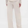 Pantalon large en lin et coton