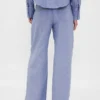 Pantalon large en lin et coton