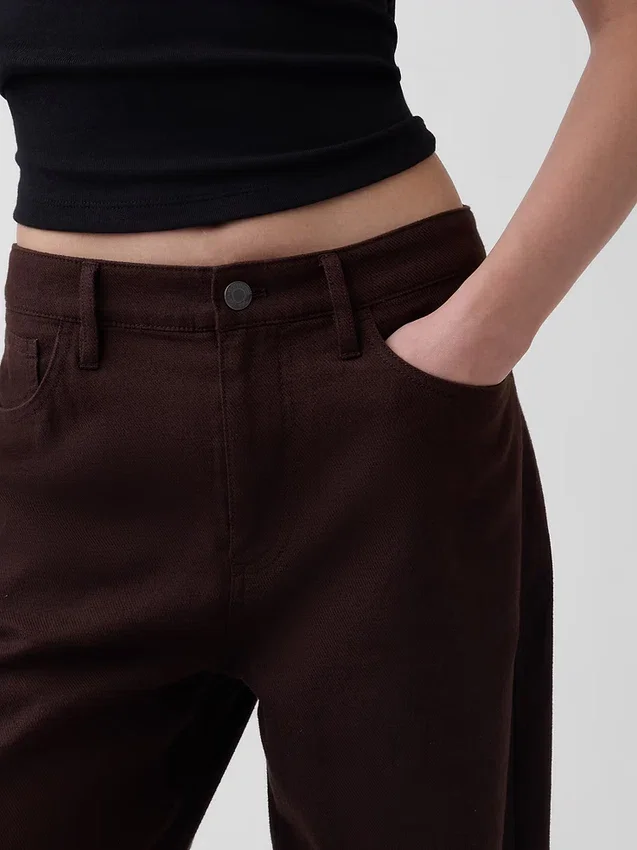 Pantalon large en lin et coton