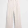 Pantalon large en lin et coton