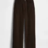 Pantalon large en lin et coton