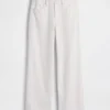 Pantalon large en lin et coton