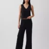 Pantalon large en maille