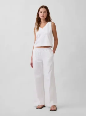 Pantalon large en maille