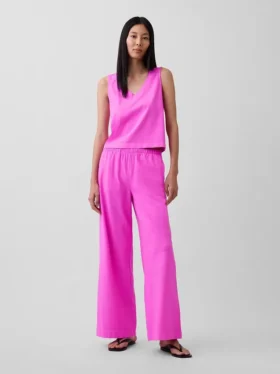 Pantalon large en maille