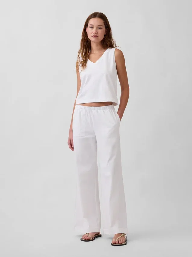 Pantalon large en maille